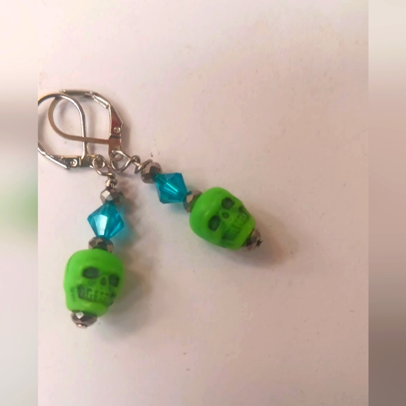 Some Skuks Are A Little Different Dangle Minimalist Handcrafted Earrings - Picture 1 of 4